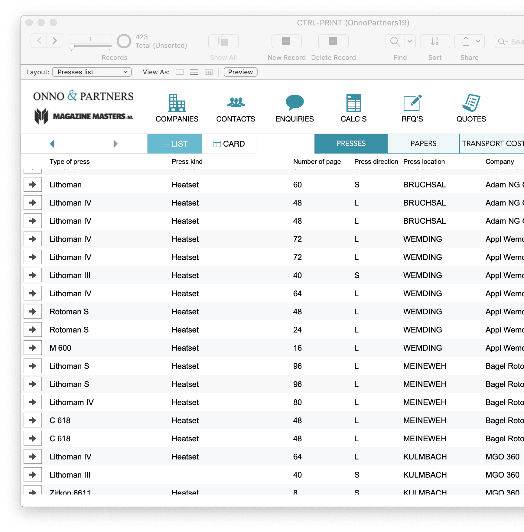 FileMaker Pro on Macbook